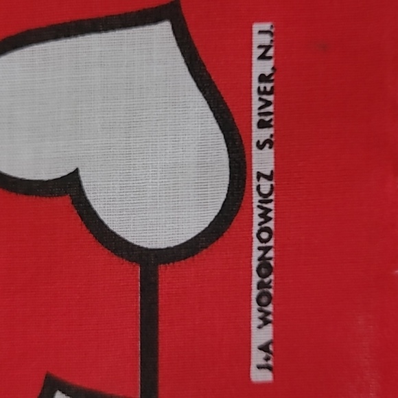 Vintg 80s Disney Bandana Scarf Woronowicz S River NJ RN16463 Mickey Mouse Hearts - Picture 7 of 8